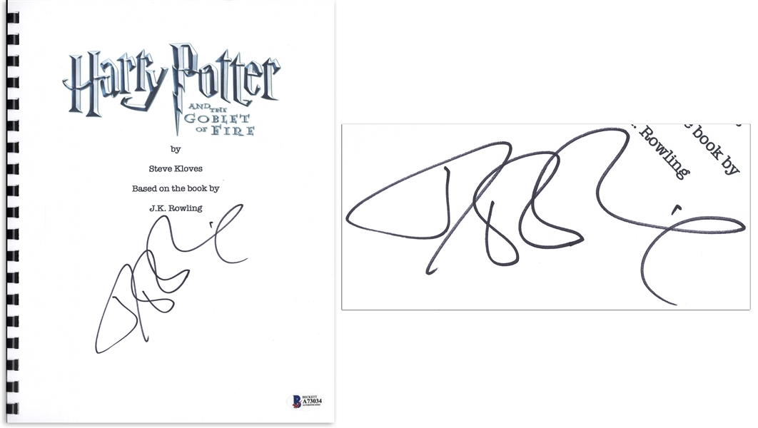 J.K. Rowling Signed Screenplay for ''Harry Potter and the Goblet of Fire'' -- With Beckett COA